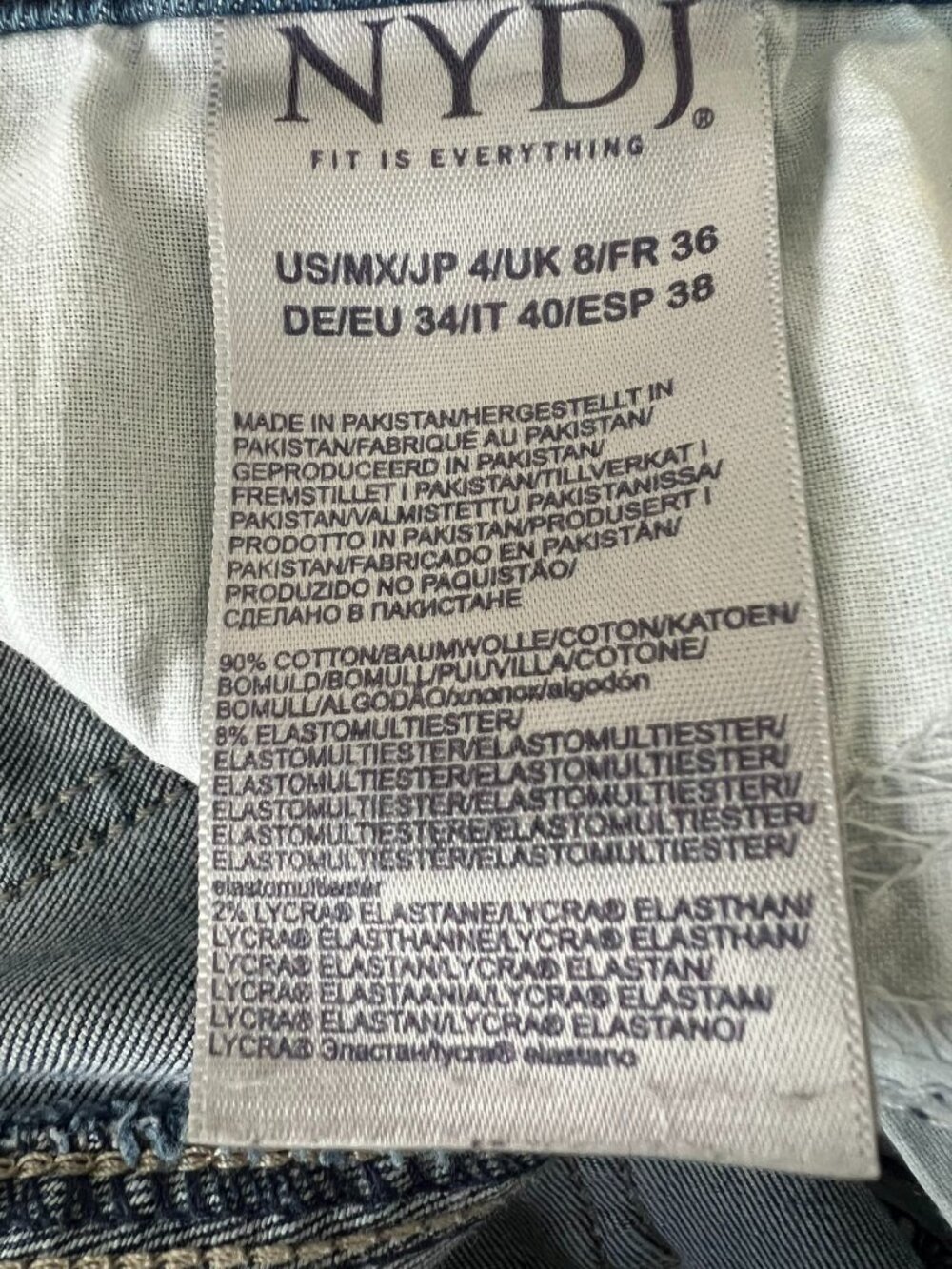 NYDJ Straight Leg Jeans in Light Wash Blue - Picture 11 of 12